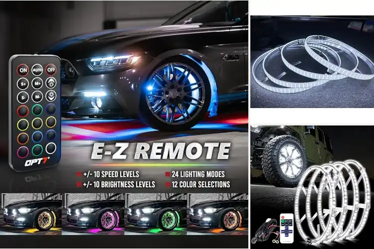 Detailed view of Best 4Pcs Wheel Well Light Set: Elevate Your Ride Today