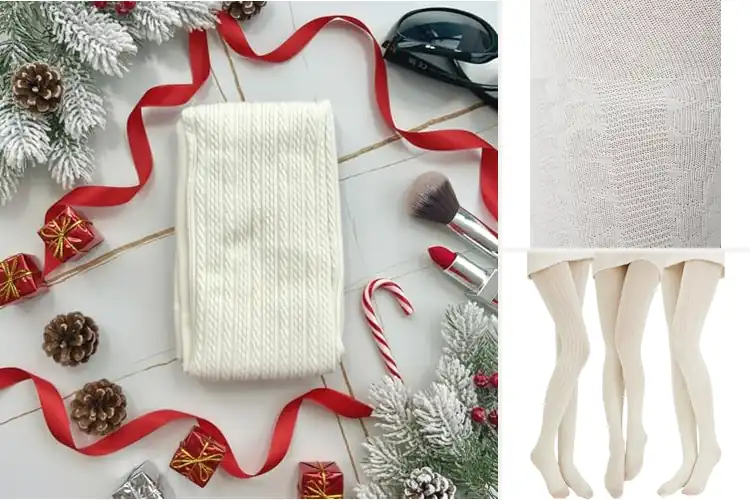 Detailed view of Best Cable Knit Tights: Stay Cozy & Chic All Day