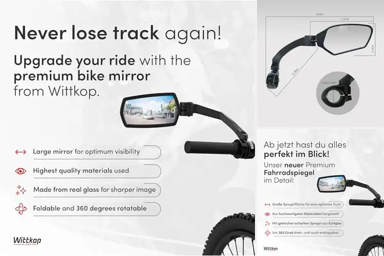 Detailed view of Best Cycling Safety Mirrors: Ride with Confidence & Ease