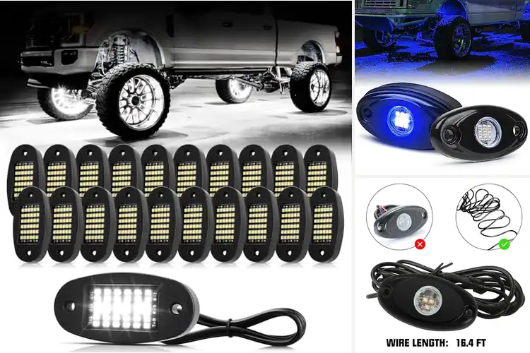 Detailed view of Best Easy Install Rock Lights With Rubber Pads