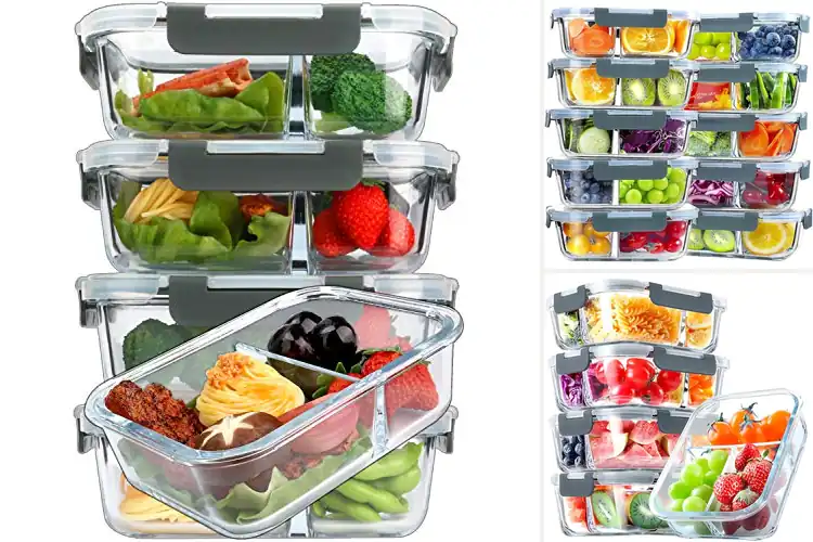 Detailed view of Best Glass Meal Prep Bowls With Compartments