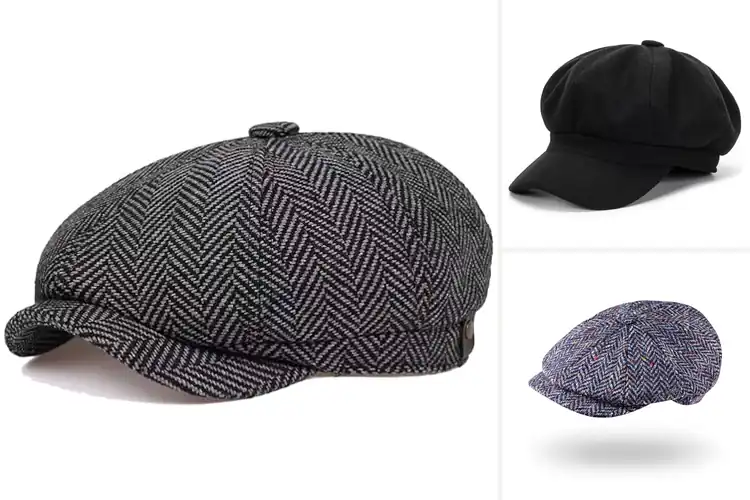 Detailed view of Best Unisex Wool Newsboy Cap