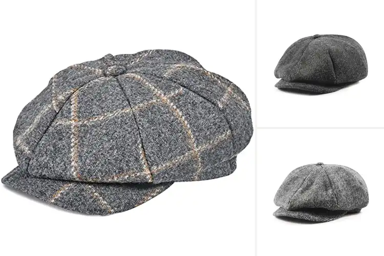 Detailed view of Best Wool Blend Newsboy Cap For Men And Women